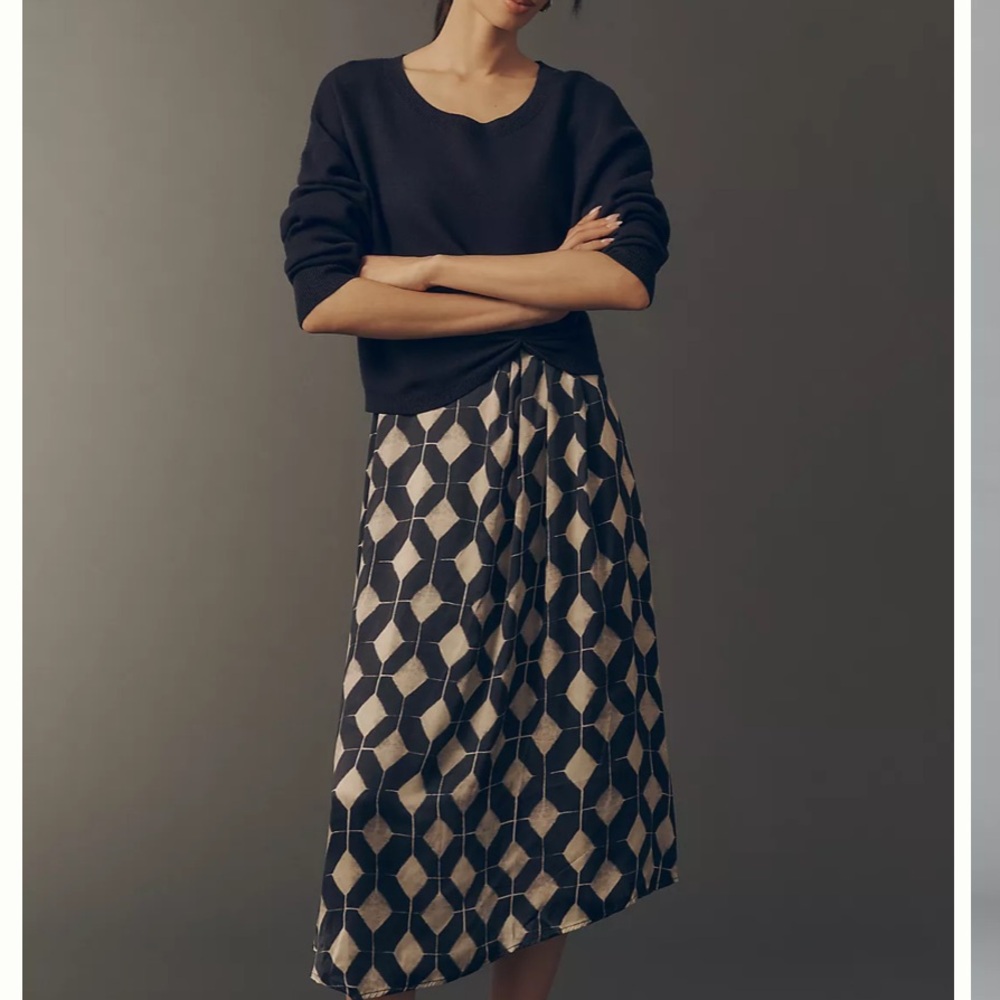 Anthropologie The Gemini Twofer Sweater + Dress Set